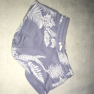 Blue with white plants shorts
